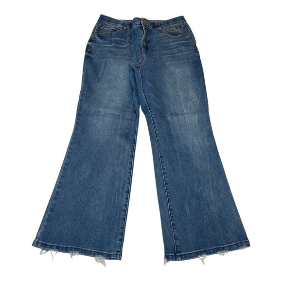Democracy Ab Technology Straight Leg High Rise Blue Denim Women’s Jeans size 14 - Picture 1 of 15